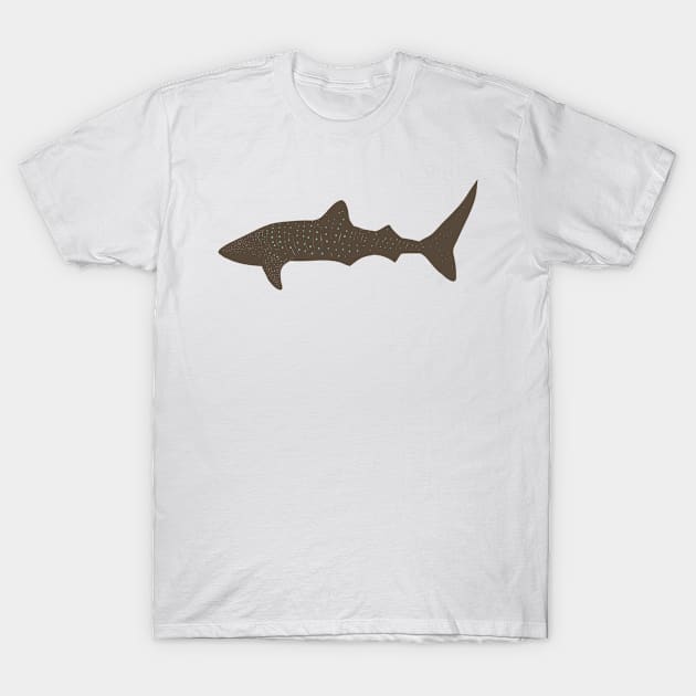 Whale Shark Swimming Side View WPA Art T-Shirt by patrimonio